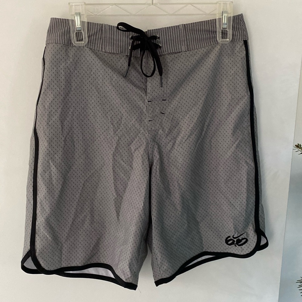NIKE 6.0 2 Tone Board/Swim Trunks-Gray/Black-Poly Blend m